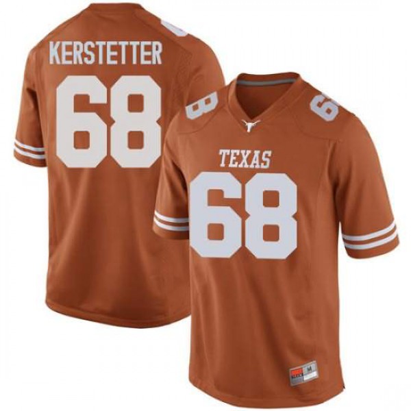 Men Texas Longhorns #68 Derek Kerstetter Game Embroidery Jersey Orange
